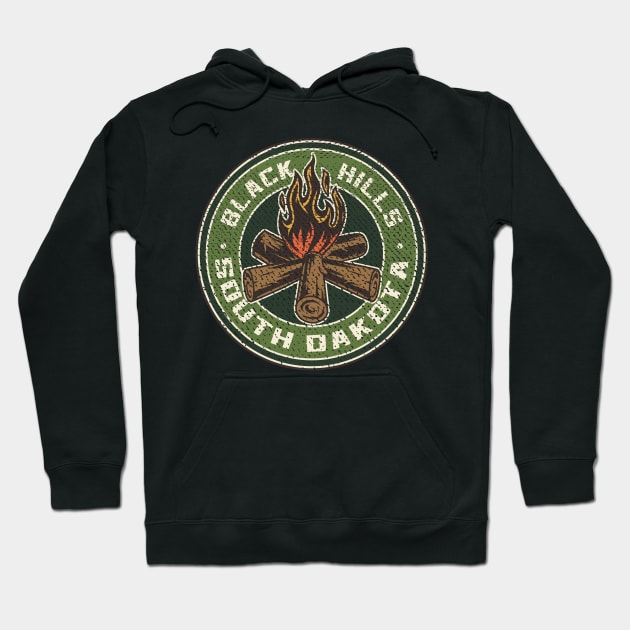 Black Hills South Dakota Campfire Hoodie by SouthDakotaGifts